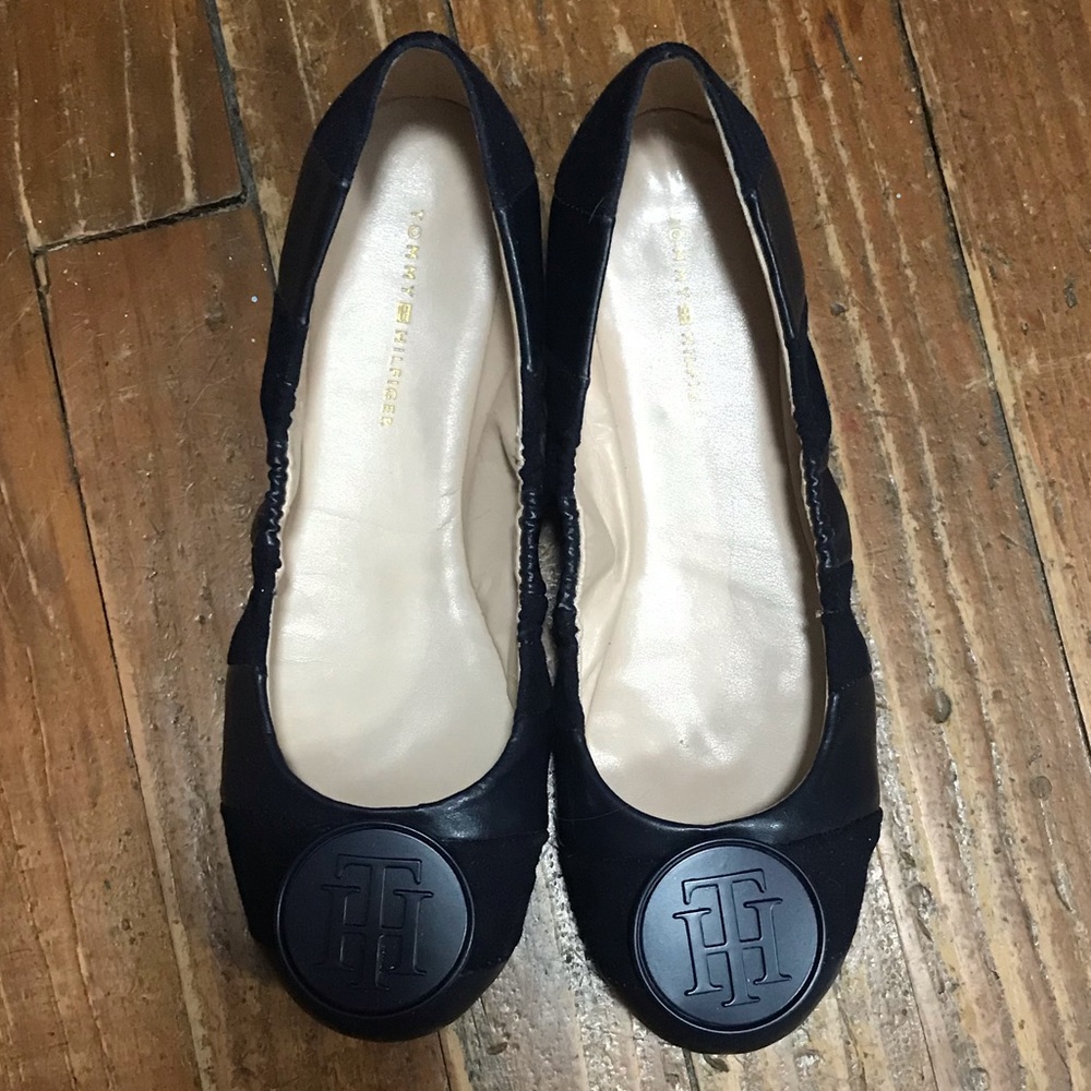 Navy blue flats